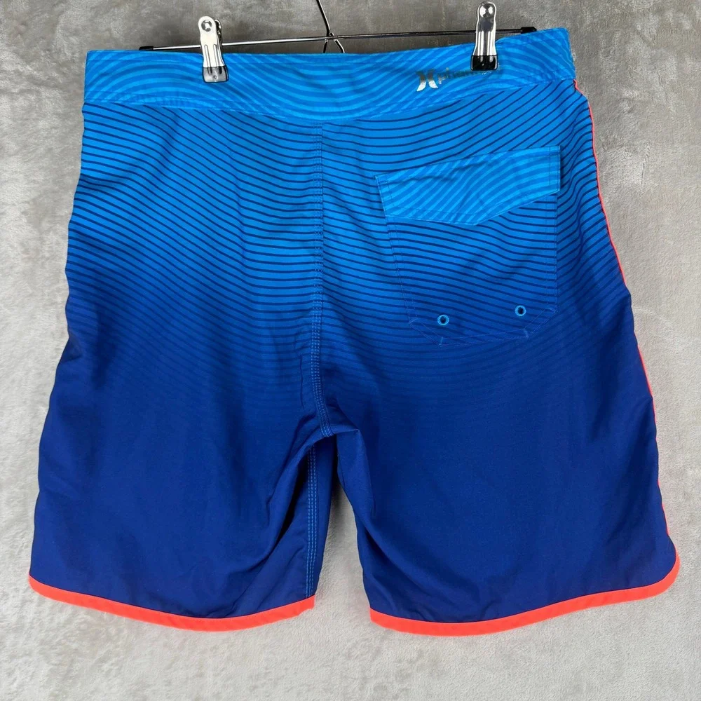 Hurley Phantom‎ Mens USA Olympic Team Board Shorts Blue Orange Striped Size 32